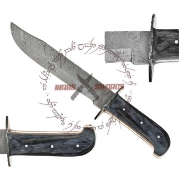 Rebel Wolf Alpha Magnum Jungle Classic Bowie Damascus Steel Knife